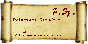 Prisztacs Szovát névjegykártya